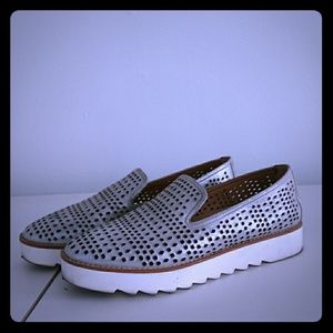 Franco Sarto silver slip on